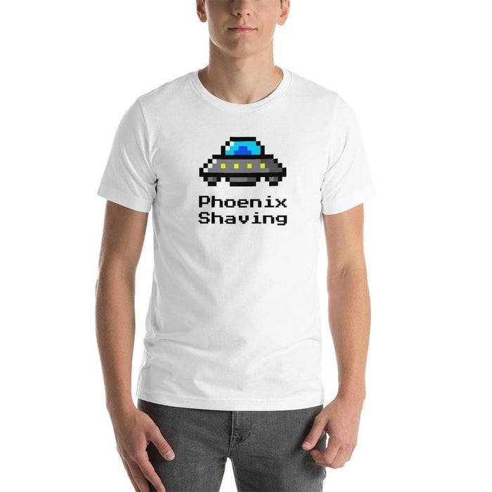 8 Bit Phoenix Shaving Short-Sleeve Unisex T-Shirt - Phoenix Artisan Accoutrements