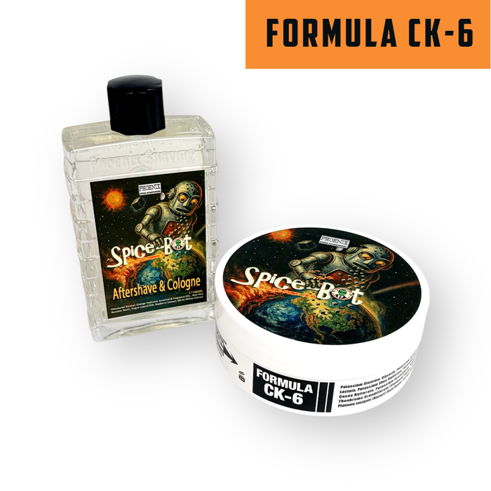 Spice Bot Artisan Shave Soap & Aftershave Bundle | Ultra Premium CK-6 Formula | Bold, Deep & A Little Extreme! - Phoenix Artisan Accoutrements