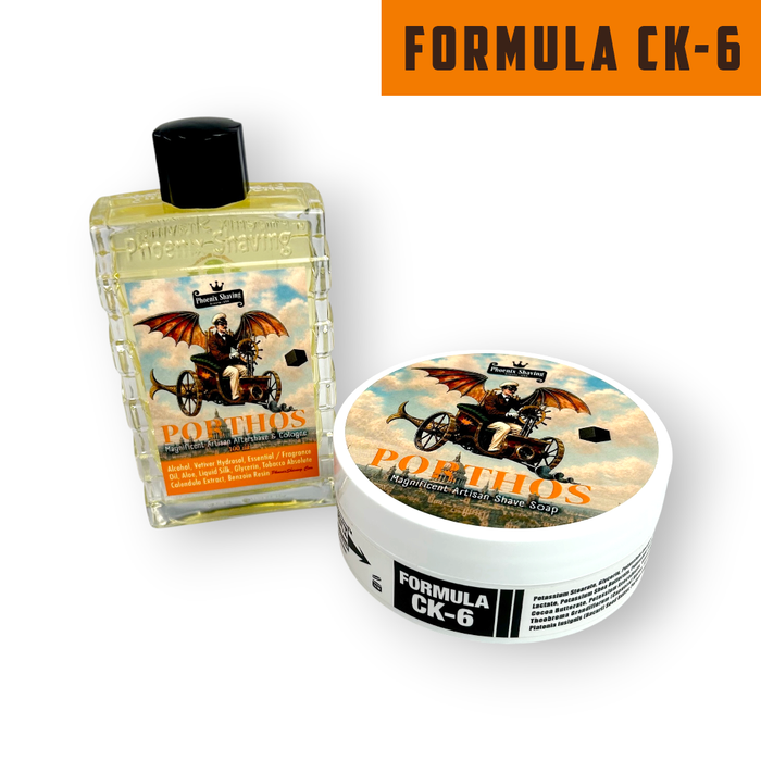 Porthos Artisan Shaving Soap & Aftershave Bundle Deal | Ultra Premium CK-6 Formula - Phoenix Artisan Accoutrements