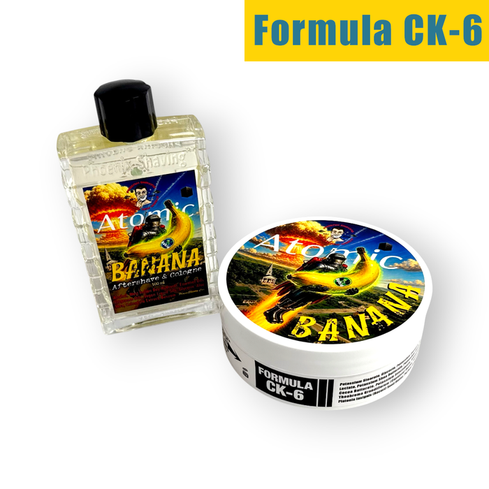 Atomic Banana Artisan Shave Soap & Aftershave Bundle | Ultra Premium CK-6 Formula | Tropical, Spicy, & Unmistakably PAA
