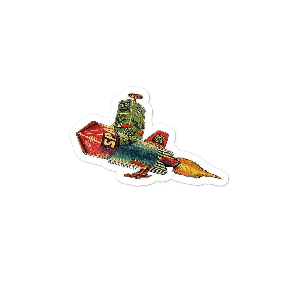 Atomic Rocket Vinyl Sticker — Phoenix Shaving