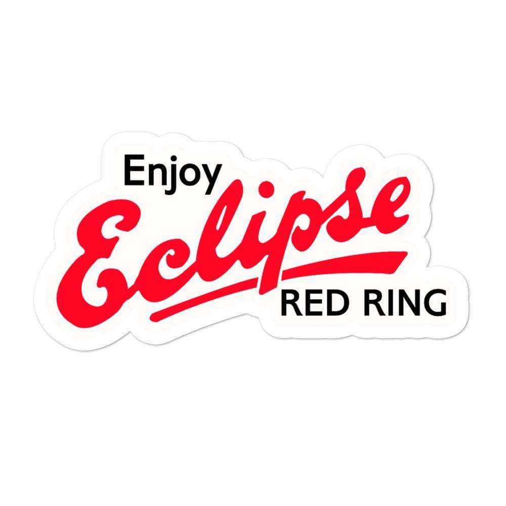 Classic Eclipse Red Ring Vinyl Sticker | 3 Sizes — Phoenix Shaving