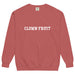 Clown Fruit “COLLEGE OF CHAOS” SWEATSHIRT | garment-dyed sweatshirt - Phoenix Artisan Accoutrements
