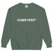 Clown Fruit “COLLEGE OF CHAOS” SWEATSHIRT | garment-dyed sweatshirt - Phoenix Artisan Accoutrements