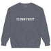 Clown Fruit “COLLEGE OF CHAOS” SWEATSHIRT | garment-dyed sweatshirt - Phoenix Artisan Accoutrements