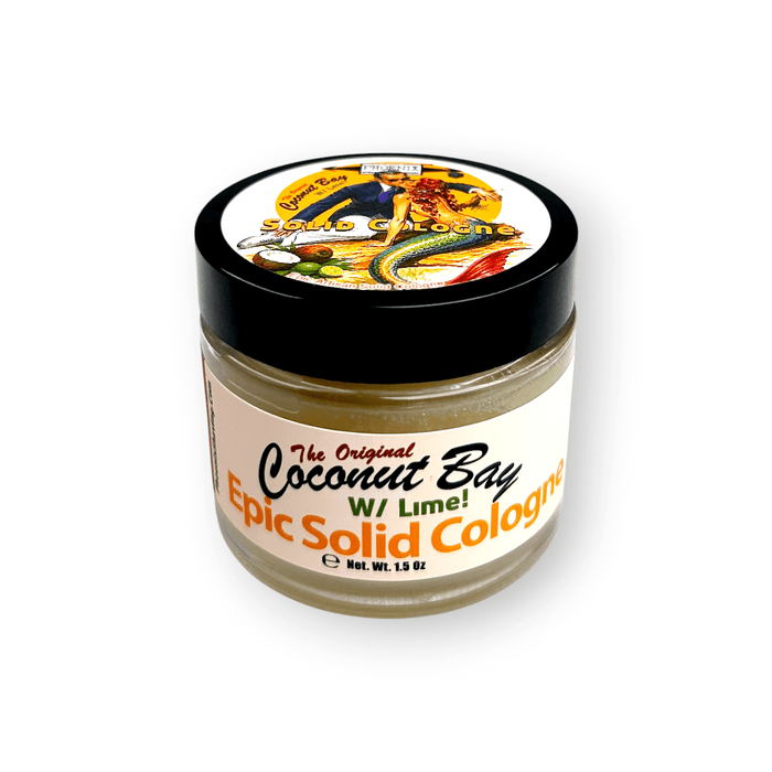 Coconut Bay w/ Lime Solid Cologne | Contains Prickly Pear Oil | A Tropical Bay Rum - Phoenix Shaving