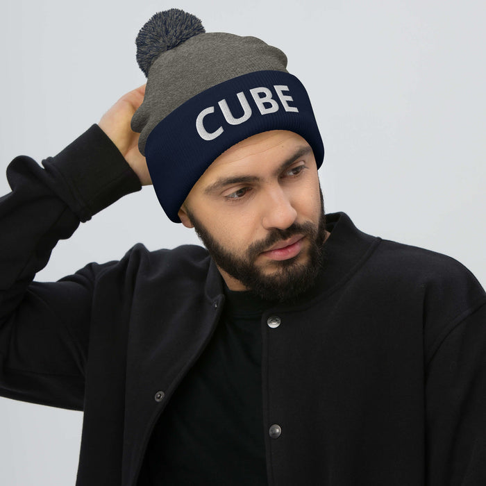 CUBE Pom-Pom Beanie | Available in Multiple Colors! - Phoenix Artisan Accoutrements