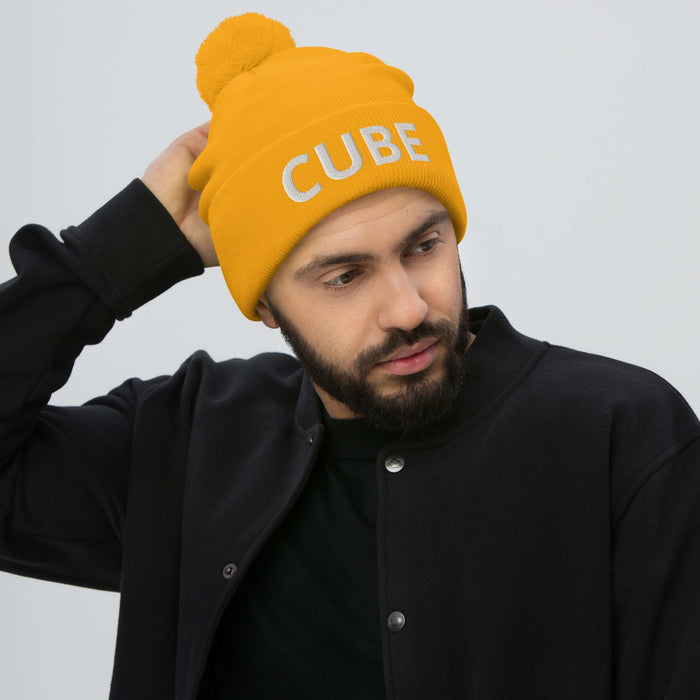 CUBE Pom-Pom Beanie | Available in Multiple Colors! - Phoenix Artisan Accoutrements