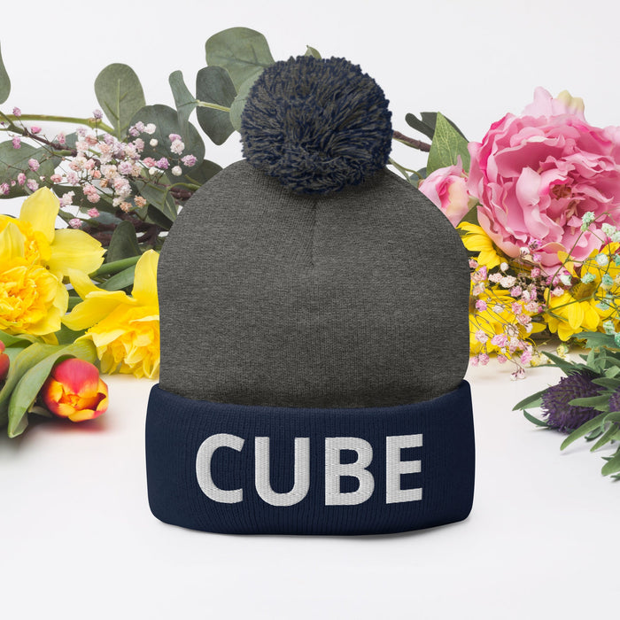 CUBE Pom-Pom Beanie | Available in Multiple Colors! - Phoenix Artisan Accoutrements