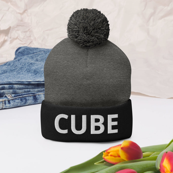 CUBE Pom-Pom Beanie | Available in Multiple Colors! - Phoenix Artisan Accoutrements
