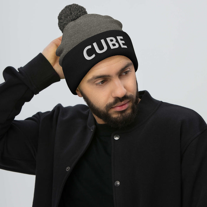 CUBE Pom-Pom Beanie | Available in Multiple Colors! - Phoenix Artisan Accoutrements