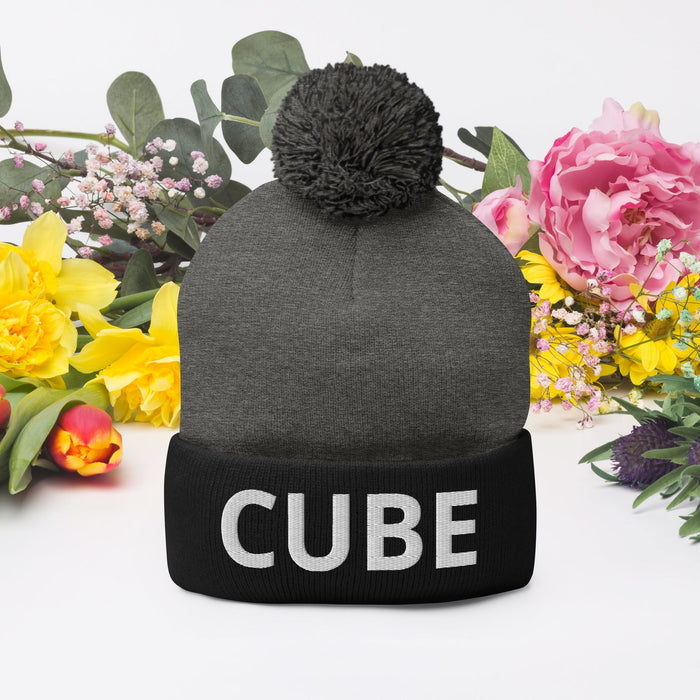 CUBE Pom-Pom Beanie | Available in Multiple Colors! - Phoenix Artisan Accoutrements