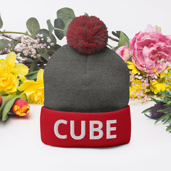 CUBE Pom-Pom Beanie | Available in Multiple Colors! - Phoenix Artisan Accoutrements
