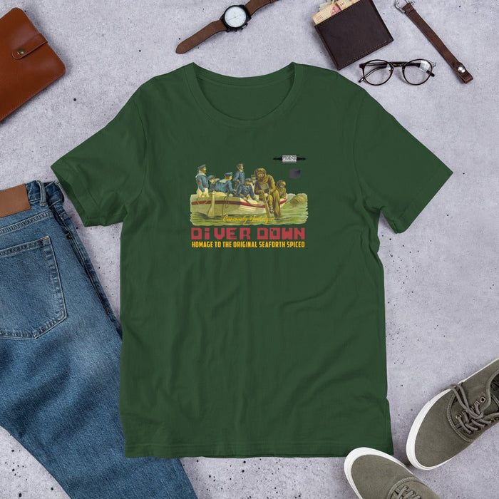 Diver Down Homage to the Original Seaforth Spiced! Short-Sleeve Unisex T-Shirt | 15 Colors to Choose From! - Phoenix Artisan Accoutrements