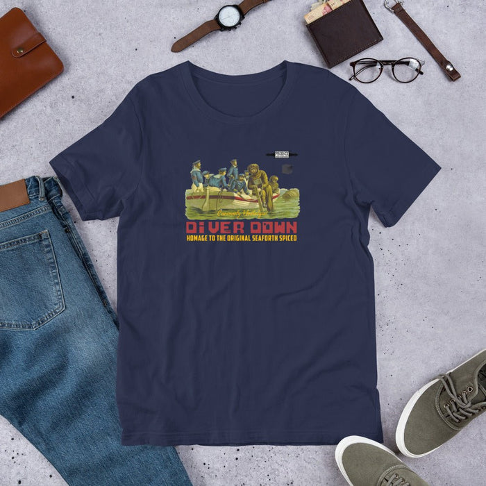 Diver Down Homage to the Original Seaforth Spiced! Short-Sleeve Unisex T-Shirt | 15 Colors to Choose From! - Phoenix Artisan Accoutrements