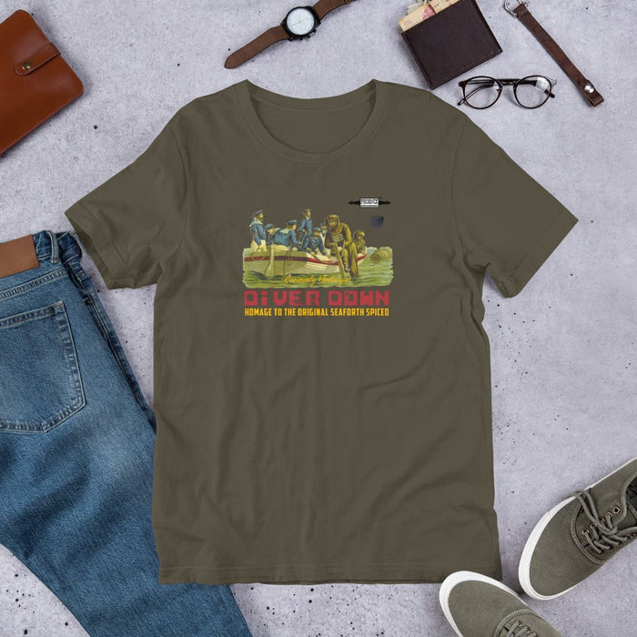 Diver Down Homage to the Original Seaforth Spiced! Short-Sleeve Unisex T-Shirt | 15 Colors to Choose From! - Phoenix Artisan Accoutrements
