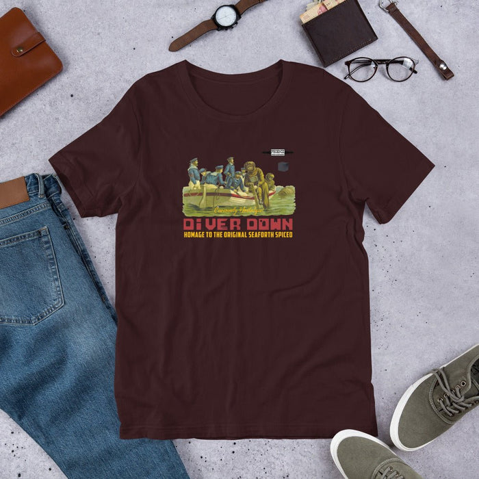 Diver Down Homage to the Original Seaforth Spiced! Short-Sleeve Unisex T-Shirt | 15 Colors to Choose From! - Phoenix Artisan Accoutrements