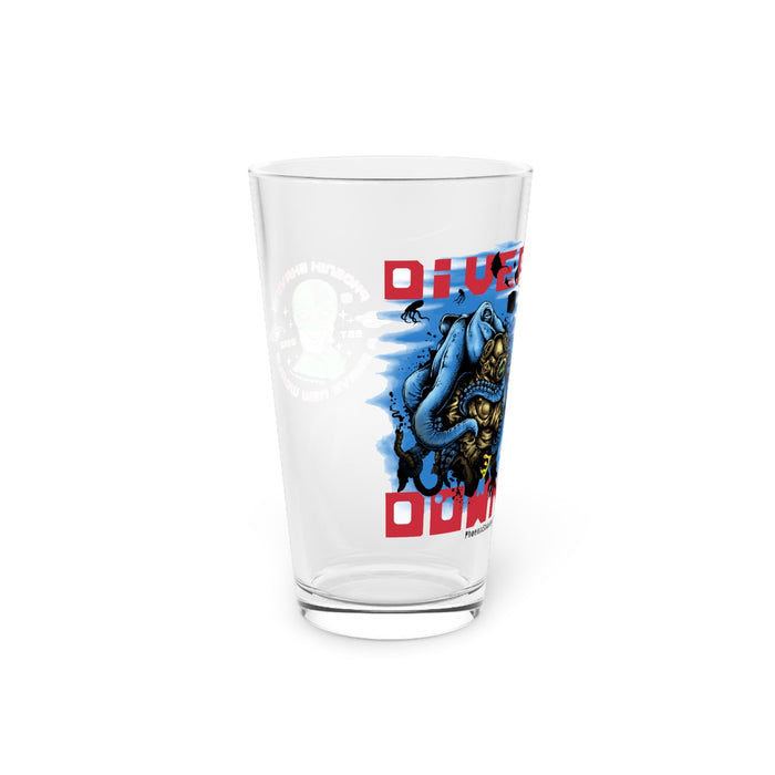 Diver Down Pint Glass (Design 2) | Made in the USA | Collectible - Phoenix Artisan Accoutrements