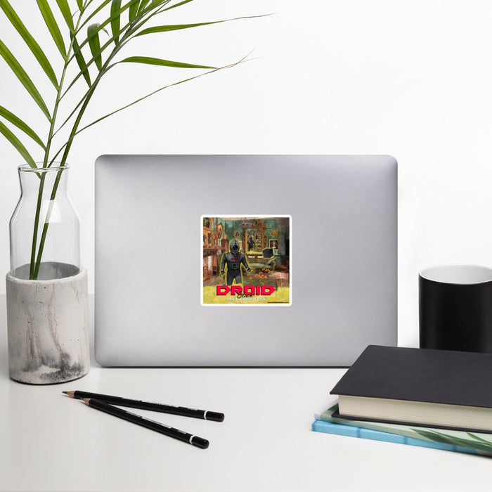 Droid Black & The Oracle Coin Bubble-Free Vinyl Stickers | Available in 3 Sizes! - Phoenix Artisan Accoutrements