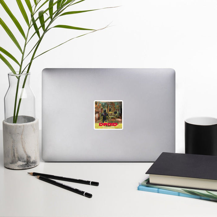 Droid Black & The Oracle Coin Bubble-Free Vinyl Stickers | Available in 3 Sizes! - Phoenix Artisan Accoutrements