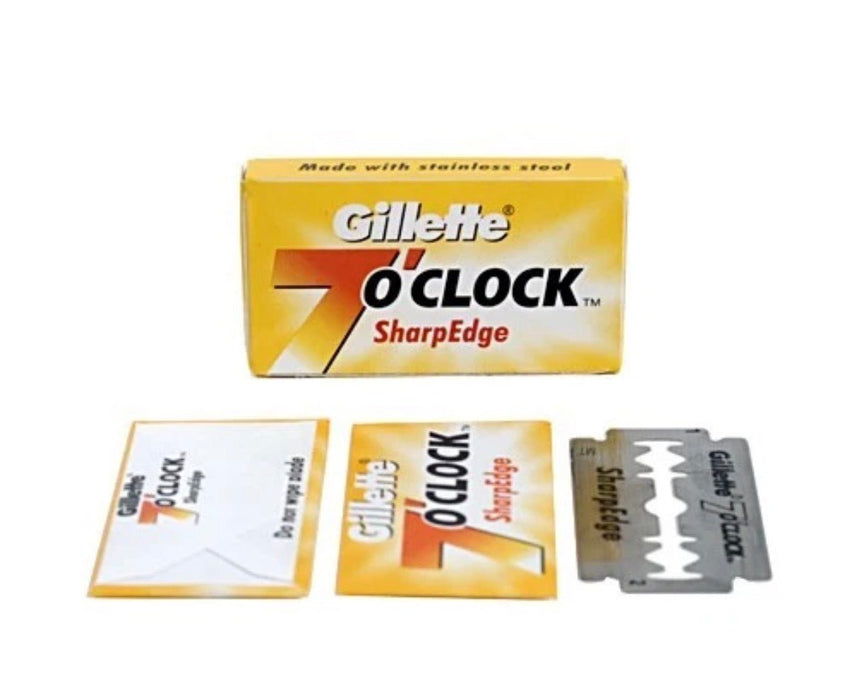 Gillette - 7 O'Clock SharpEdge Double Edge Razor Blades | 5 DE blades - Phoenix Artisan Accoutrements