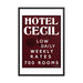 Hotel Cecil Rates Framed Print | Available in Multiple Sizes! - Phoenix Artisan Accoutrements