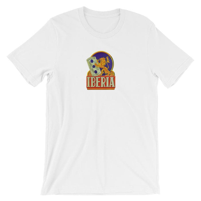 IBERIA Vintage DE Blade Ad 1917 Short-Sleeve Unisex T-Shirt - Phoenix Artisan Accoutrements