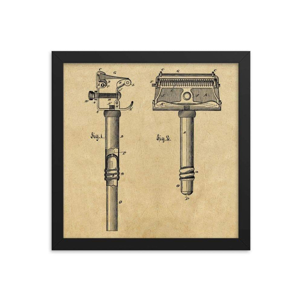 Kampfe Brothers Patent Drawing Framed Print — Phoenix Shaving