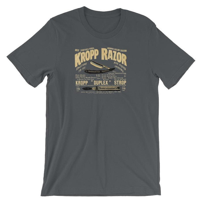 Kropp Straight Razor Vintage Ad Creme Short-Sleeve Unisex T-Shirt - Phoenix Artisan Accoutrements
