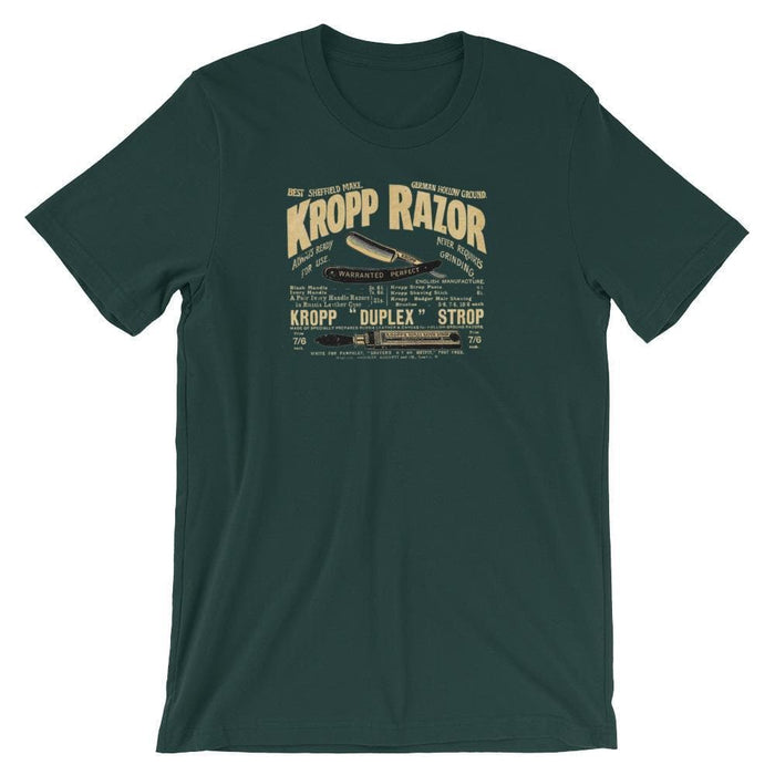 Kropp Straight Razor Vintage Ad Creme Short-Sleeve Unisex T-Shirt - Phoenix Artisan Accoutrements