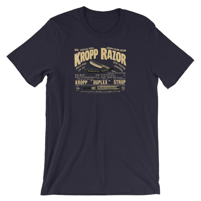 Kropp Straight Razor Vintage Ad Creme Short-Sleeve Unisex T-Shirt - Phoenix Artisan Accoutrements