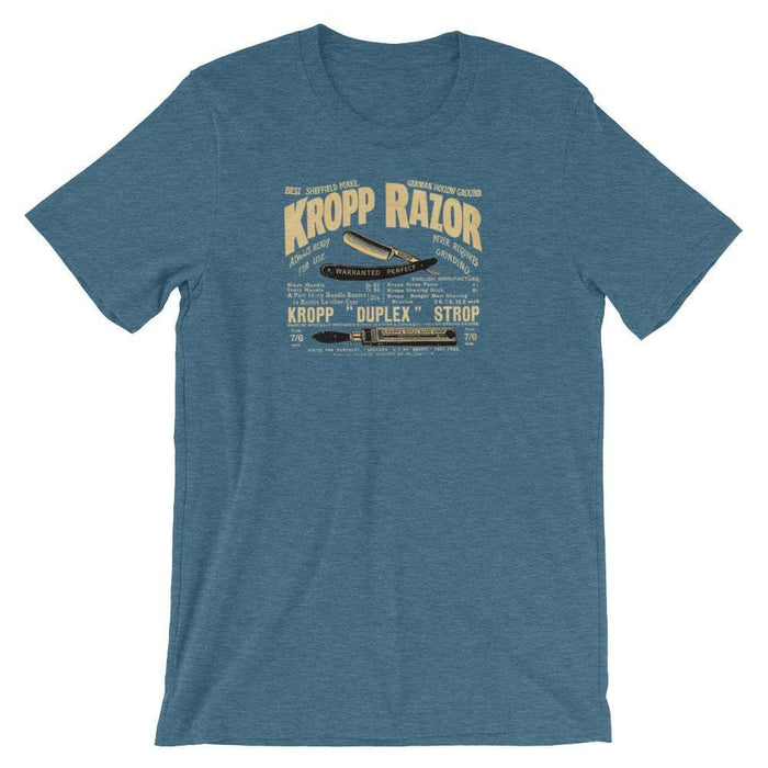 Kropp Straight Razor Vintage Ad Creme Short-Sleeve Unisex T-Shirt - Phoenix Artisan Accoutrements