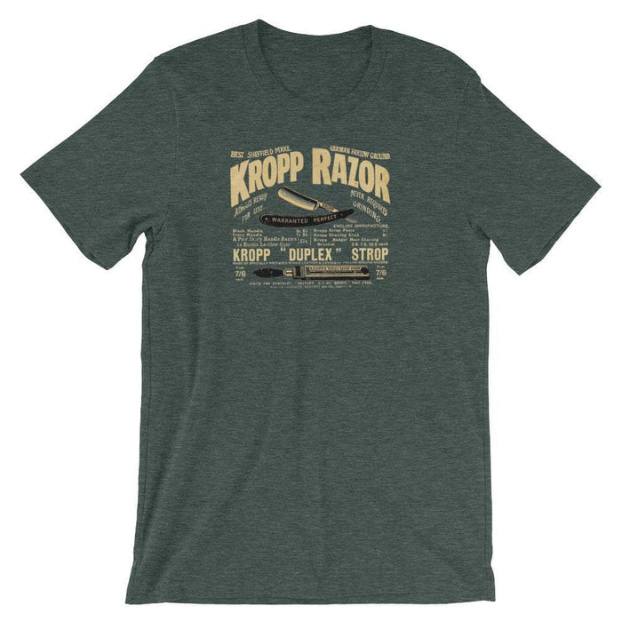 Kropp Straight Razor Vintage Ad Creme Short-Sleeve Unisex T-Shirt - Phoenix Artisan Accoutrements