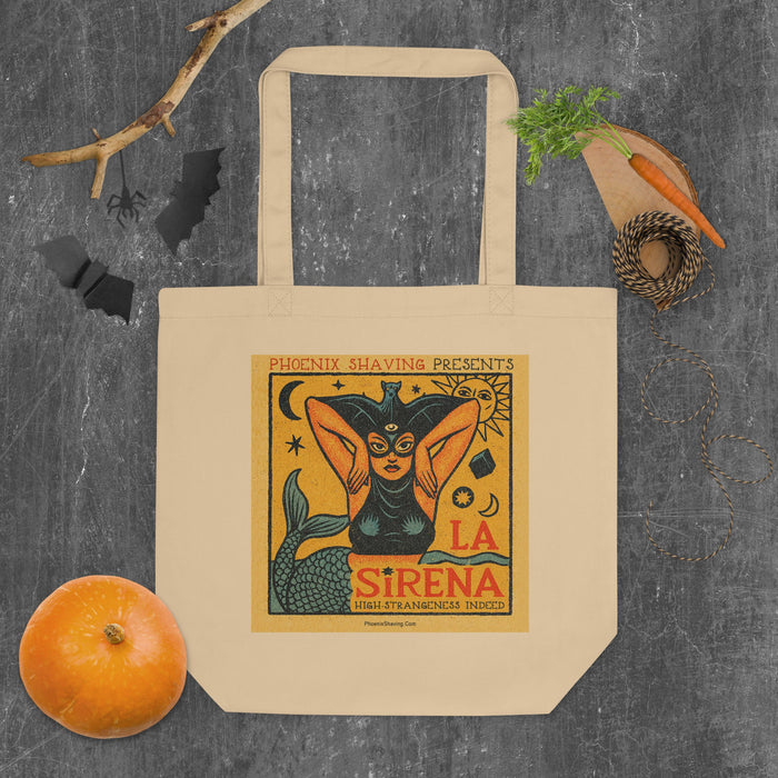 La Sirena Organic Eco Tote Bag | Ditch the plastic. Carry the legend. Live the myth. - Phoenix Artisan Accoutrements