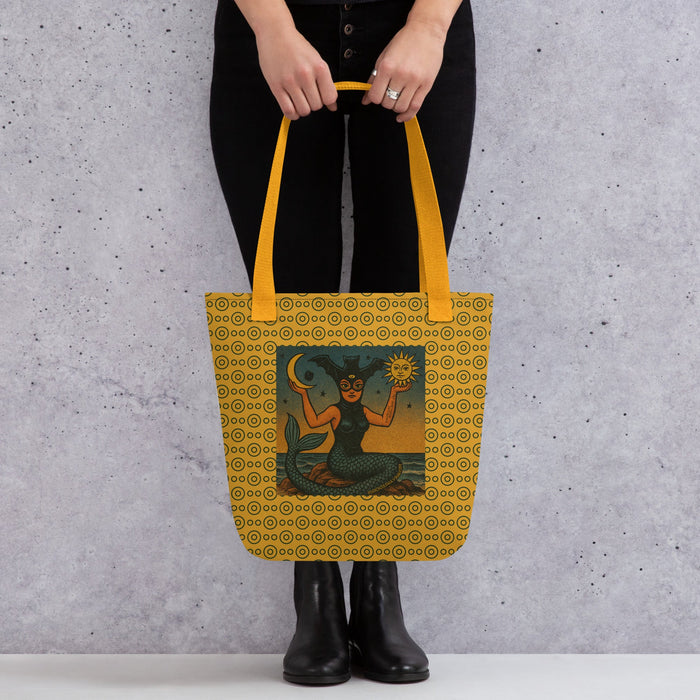 La Sirena Tote Bag | Choose From 3 Different Strap Colors - Phoenix Artisan Accoutrements