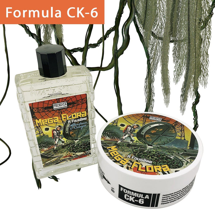 Mega Flora Artisan Shaving Soap & Aftershave Cologne Bundle | Ultra Premium CK-6 Formula | An Epic Green, Serene, Smoother Take On Fougère - Phoenix Artisan Accoutrements