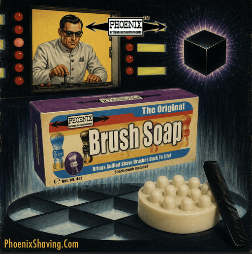 Shaving Brush Cleaning Soap | Contains Sodium Borate & White Vinegar | 4 oz - Phoenix Artisan Accoutrements