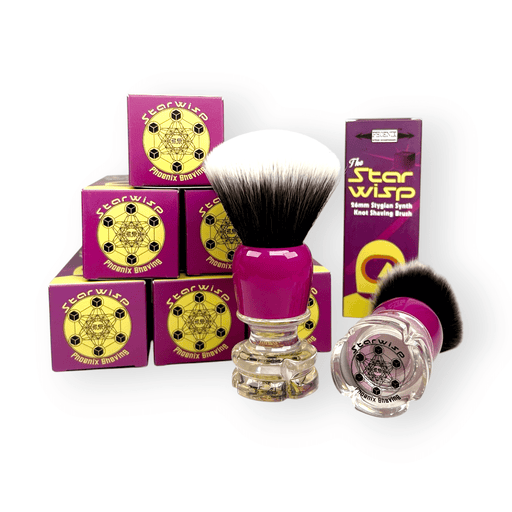 Star Wisp 26mm Stygian Synth Hybrid Knot Shave Brush | *Vintage Edition* | Retro Shave Tech! (Copy) - Phoenix Artisan Accoutrements