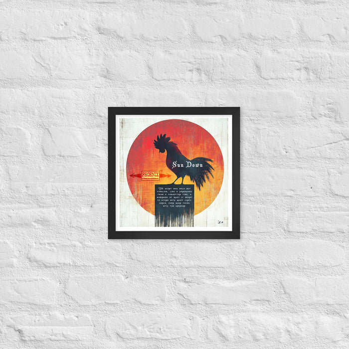 Sun Down Sunset 2024 Framed Print | Available in 2 Sizes and 2 Fram Colors - Phoenix Artisan Accoutrements