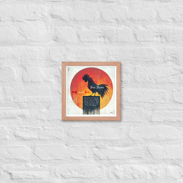 Sun Down Sunset 2024 Framed Print | Available in 2 Sizes and 2 Fram Colors - Phoenix Artisan Accoutrements