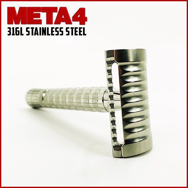 The META-4 Safety Razor | Flare Tip Series | 316 L Stainless | Clog Pr ...