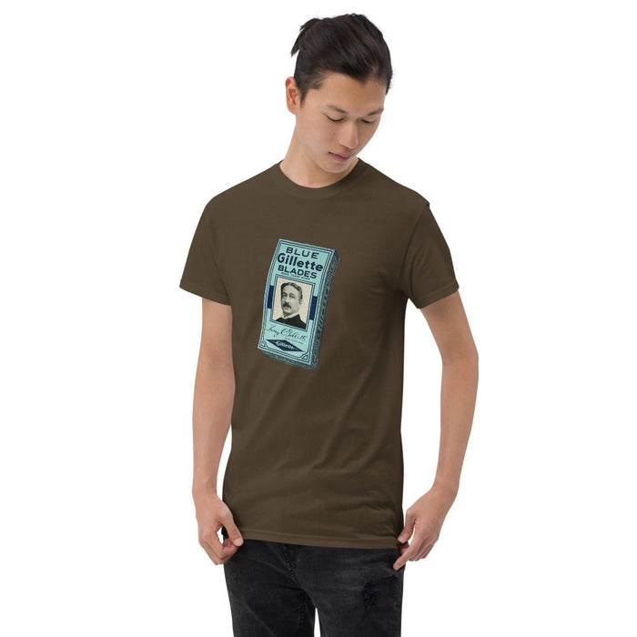 Vintage Blue Blades Short Sleeve T-Shirt | Heavier Weight & Classic Fit Tee - Phoenix Artisan Accoutrements