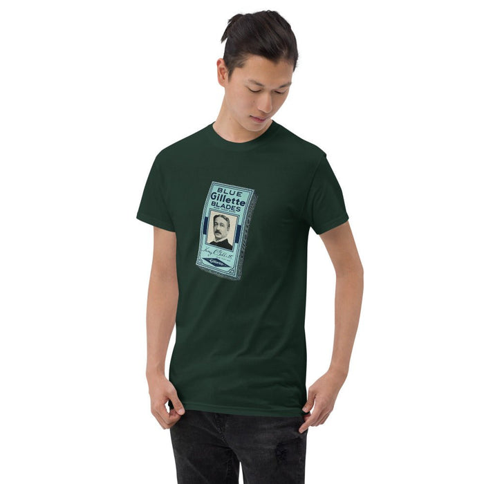 Vintage Blue Blades Short Sleeve T-Shirt | Heavier Weight & Classic Fit Tee - Phoenix Artisan Accoutrements