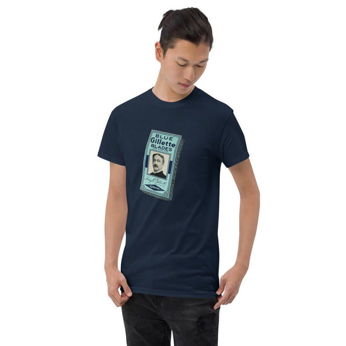 Vintage Blue Blades Short Sleeve T-Shirt | Heavier Weight & Classic Fit Tee - Phoenix Artisan Accoutrements