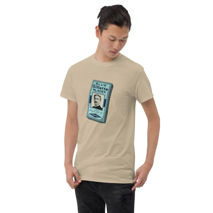 Vintage Blue Blades Short Sleeve T-Shirt | Heavier Weight & Classic Fit Tee - Phoenix Artisan Accoutrements