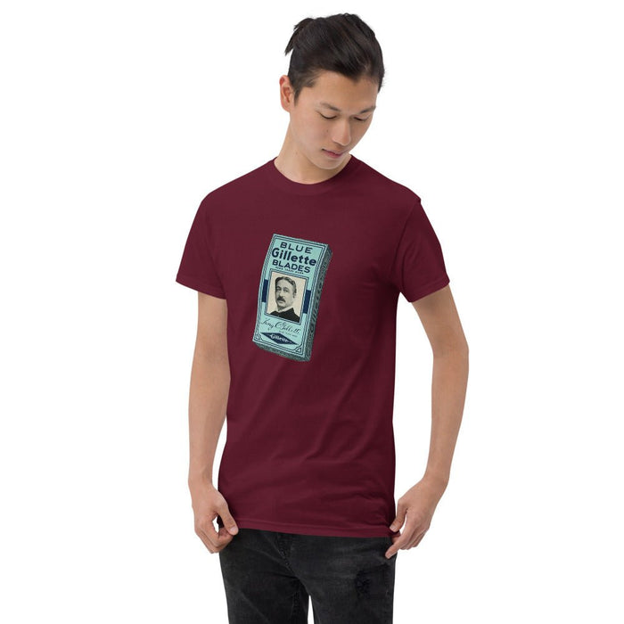 Vintage Blue Blades Short Sleeve T-Shirt | Heavier Weight & Classic Fit Tee - Phoenix Artisan Accoutrements