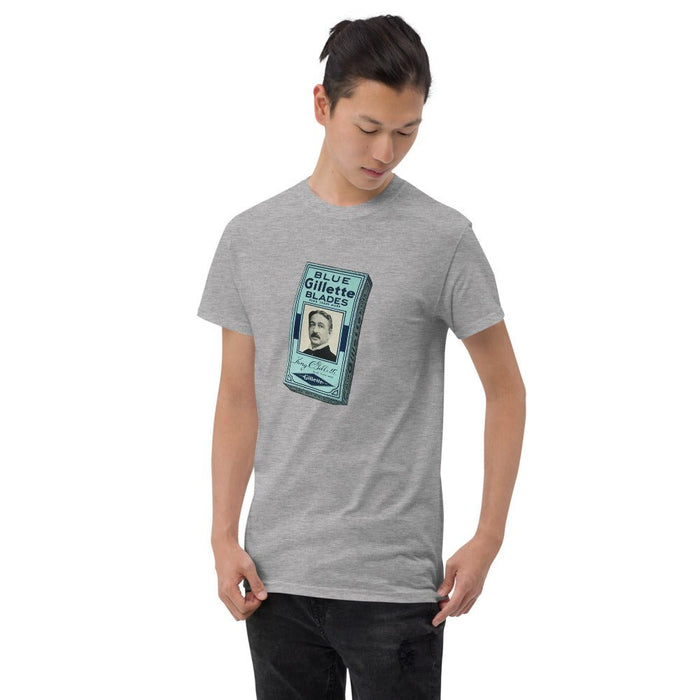 Vintage Blue Blades Short Sleeve T-Shirt | Heavier Weight & Classic Fit Tee - Phoenix Artisan Accoutrements