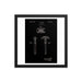 Vintage King Oscillator Patent Drawing Elegant Black Framed Print - Phoenix Artisan Accoutrements