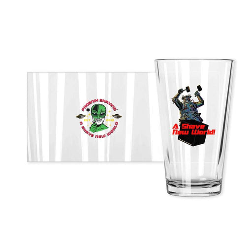 A Shave New World Pint Glass | Collectible | Made in the USA - Phoenix Artisan Accoutrements