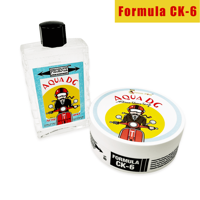 Aqua D/G CK6 Artisan Shave Soap & Aftershave/Cologne Bundle | Ultra Premium CK-6 Formula | Homage to Acqua Di Gio | 4 Oz - Phoenix Artisan Accoutrements